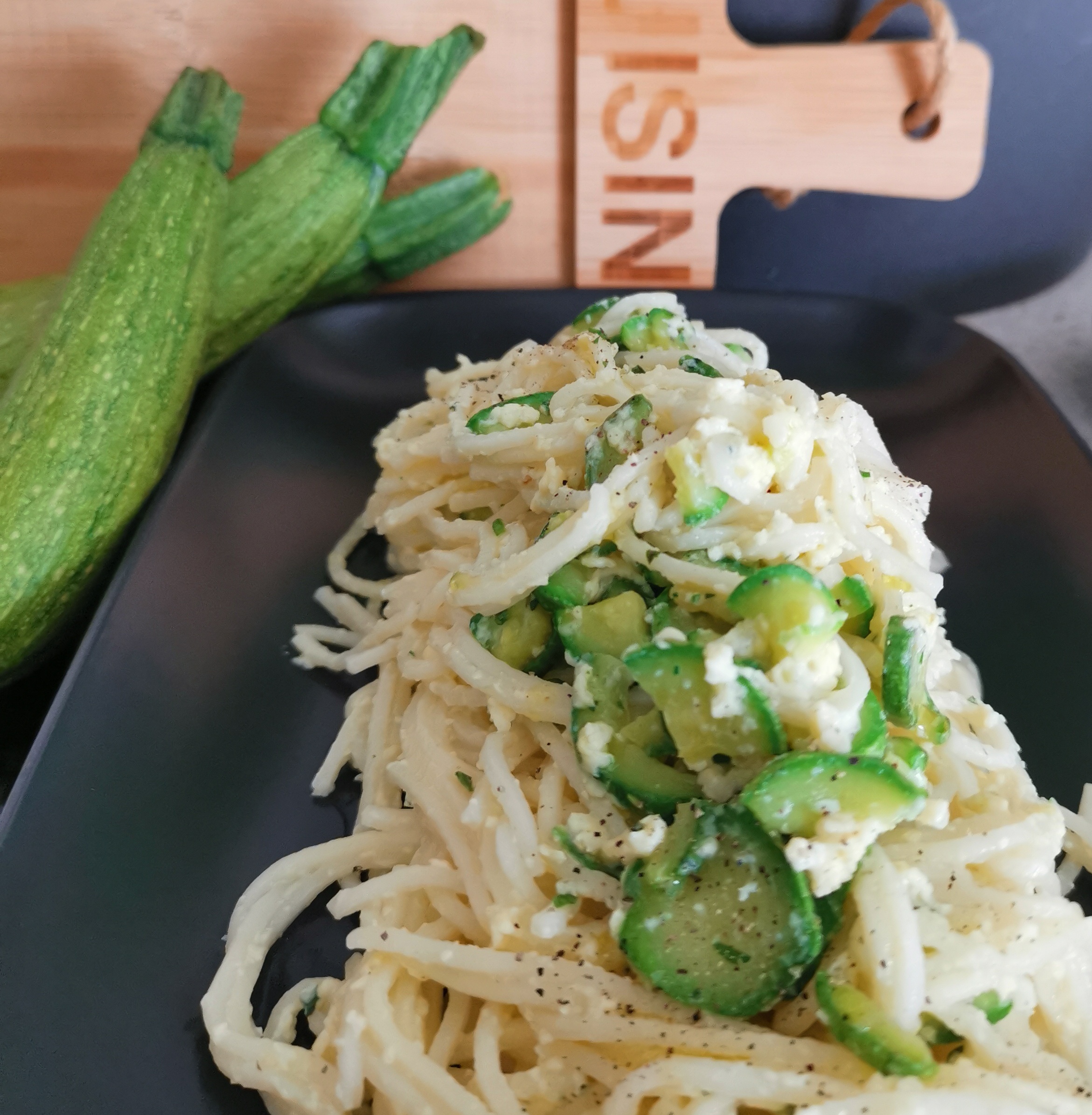 Carbonara de courgettes