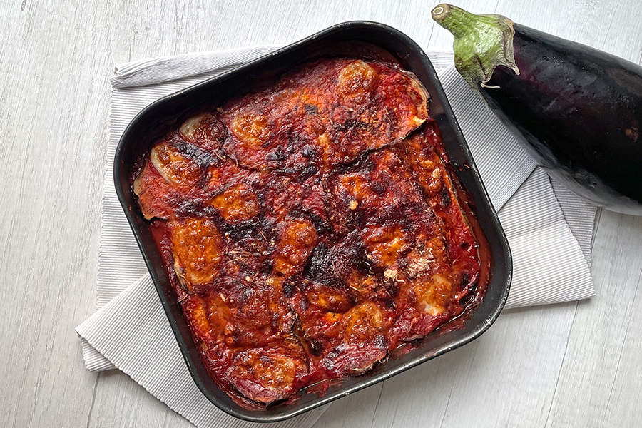 Parmigiana d&rsquo;aubergines à la friteuse à air