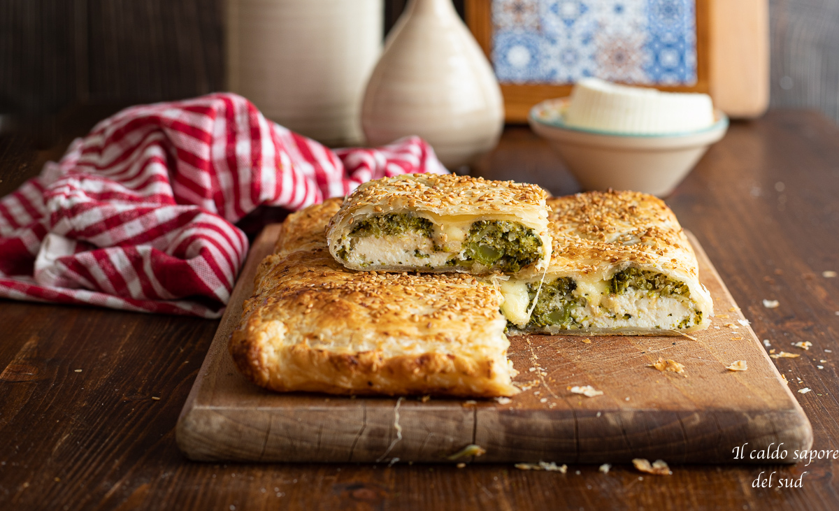 Rustique en pâte feuilletée aux brocolis et ricotta – facile et gourmand