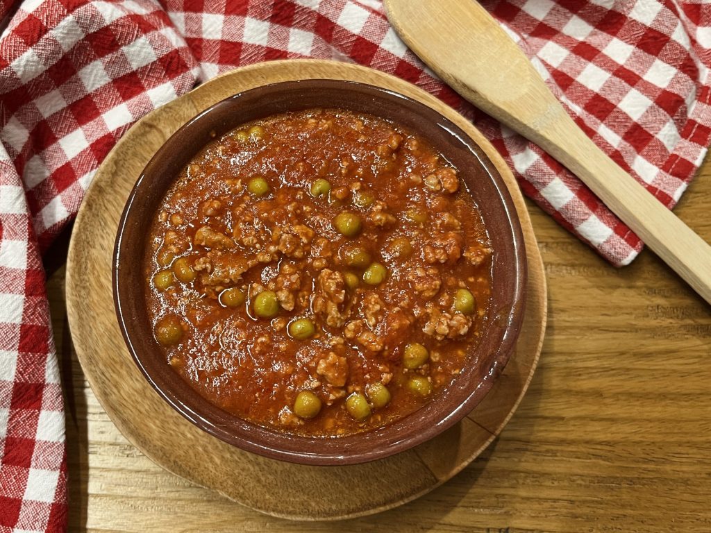 Ragoût de viande et petits pois