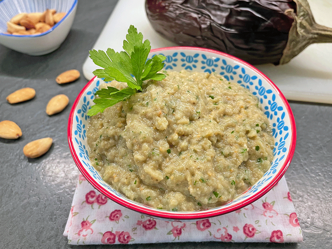 Pesto d&rsquo;aubergines à la friteuse à air