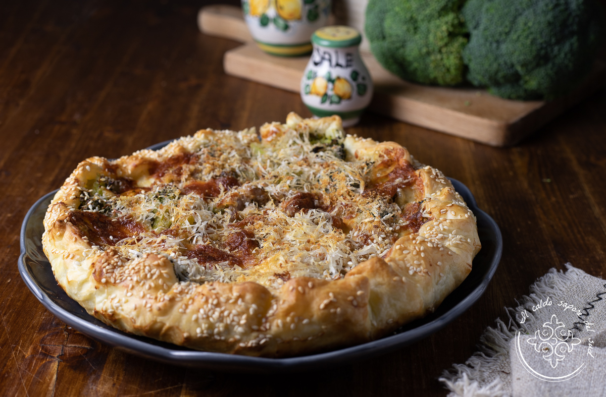 Tarte salée aux brocolis et à la saucisse
