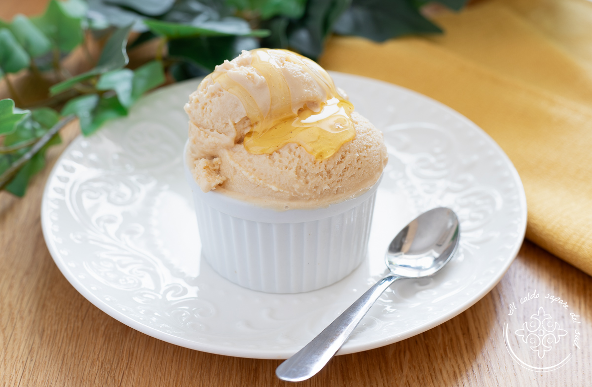 Glace au caramel salé avec sorbetière