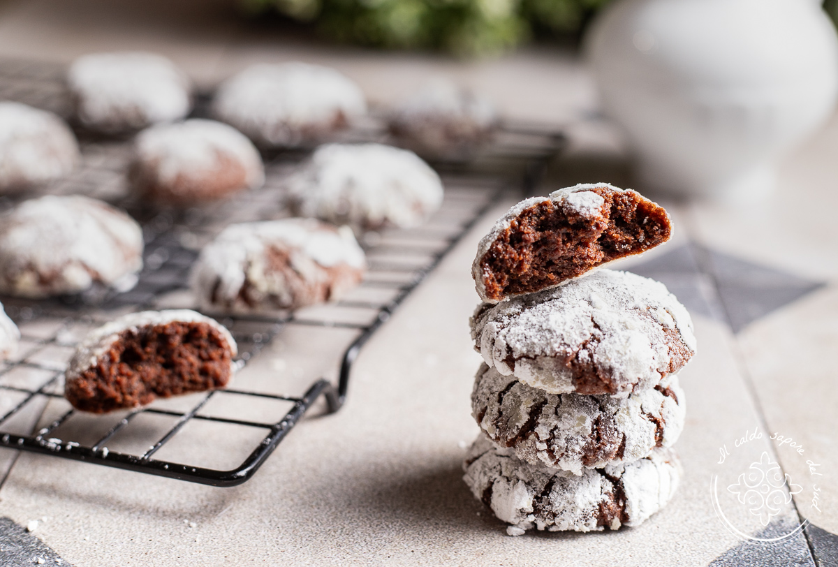 Crinkle cookies au chocolat