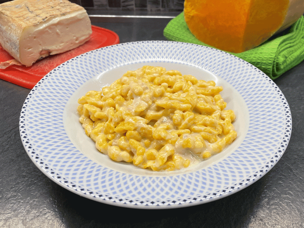 Spatzle de potiron au taleggio