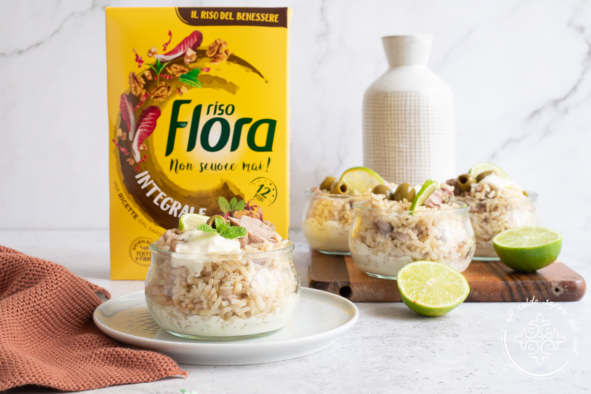 Portions individuelles de riz complet au thon et citron vert