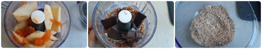 Biscuits rustiques au kaki-pomme avec avoine et chocolat