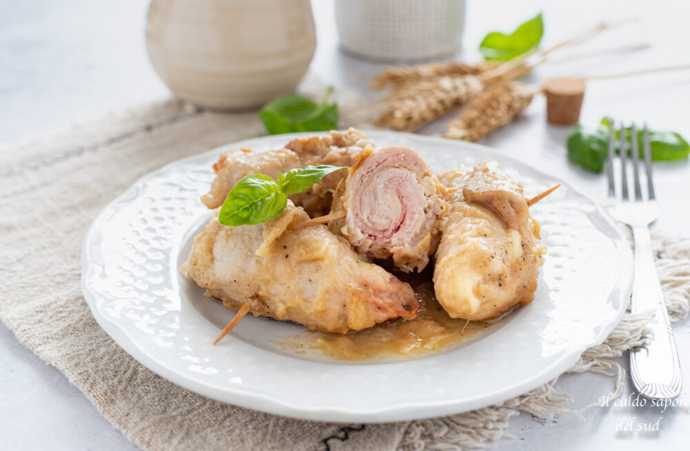 Roulés de longe de porc à la bière