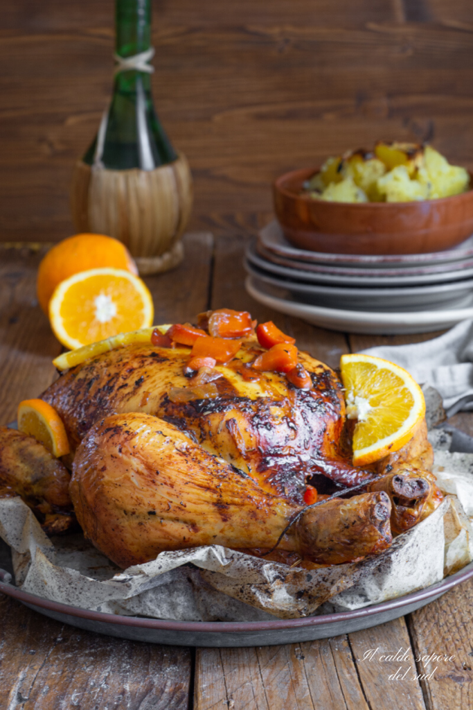 Poulet rôti à l'orange