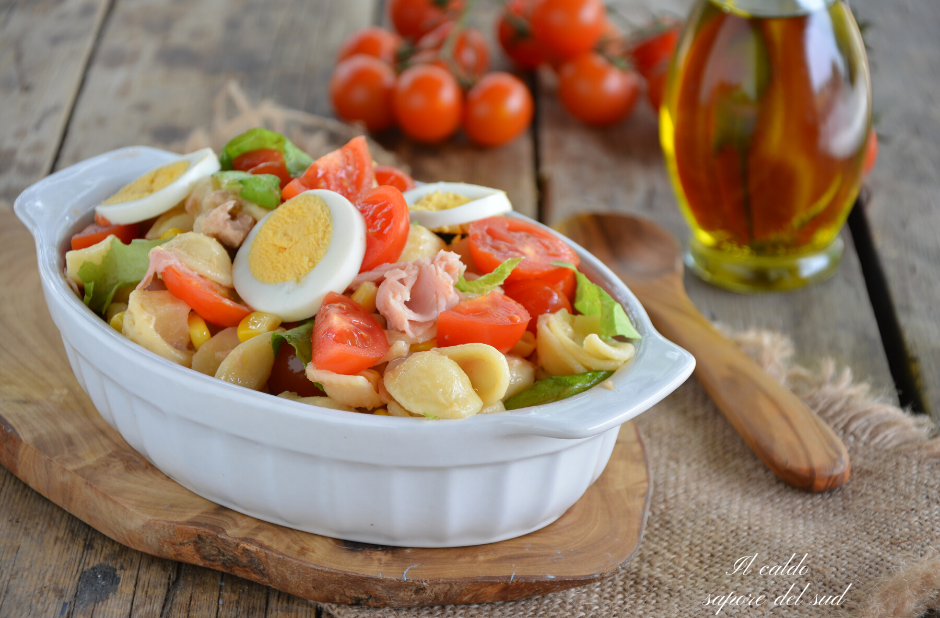 Salade de pâtes bien garnie