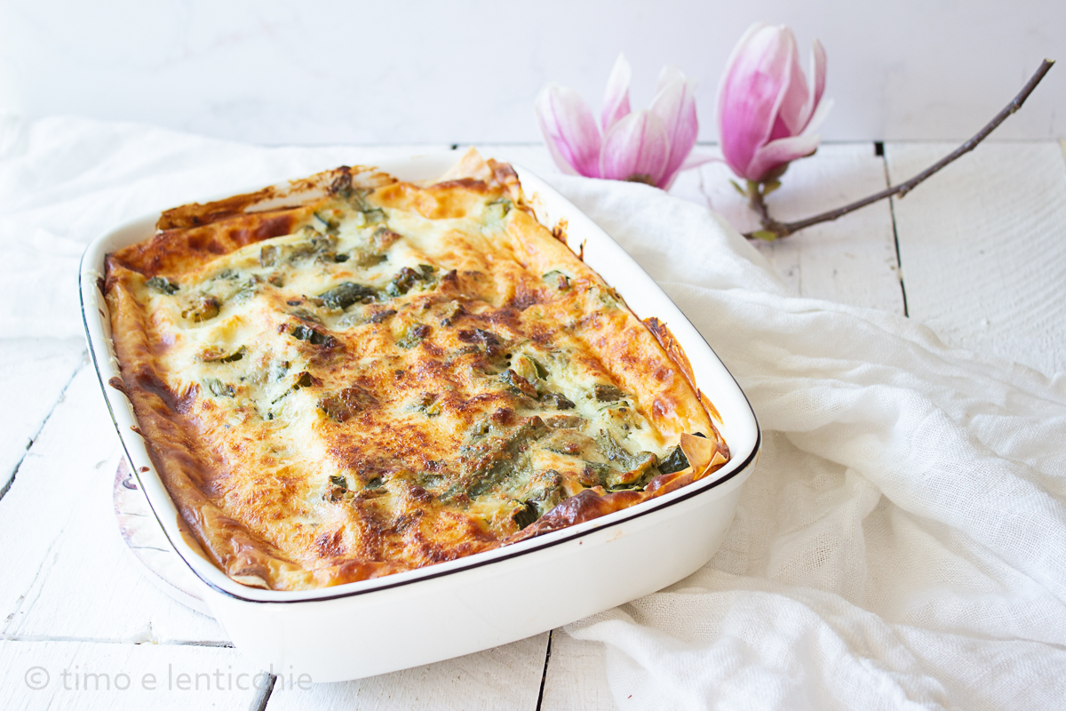 Lasagnes aux artichauts légères et savoureuses