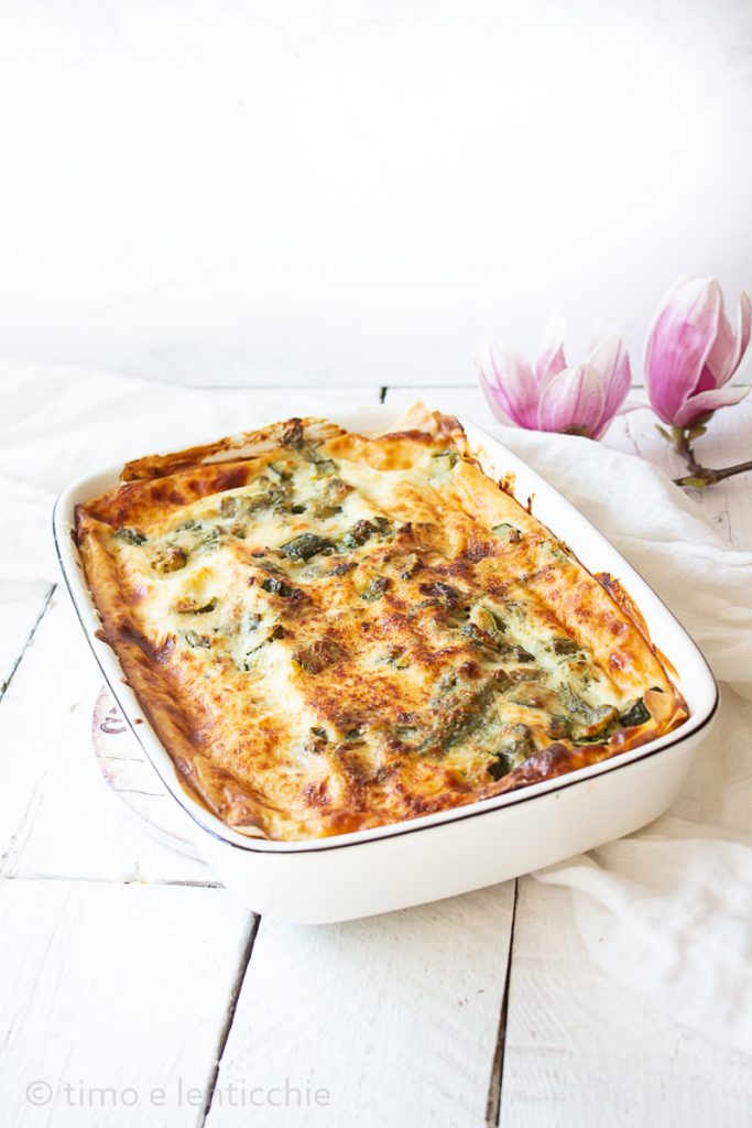 Lasagnes aux artichauts légères