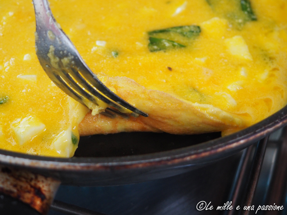 Contrôle de la cuisson de l'omelette