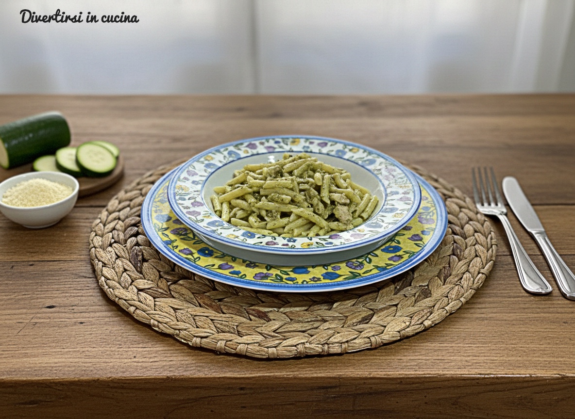 Pâtes à la crème de courgettes et thon