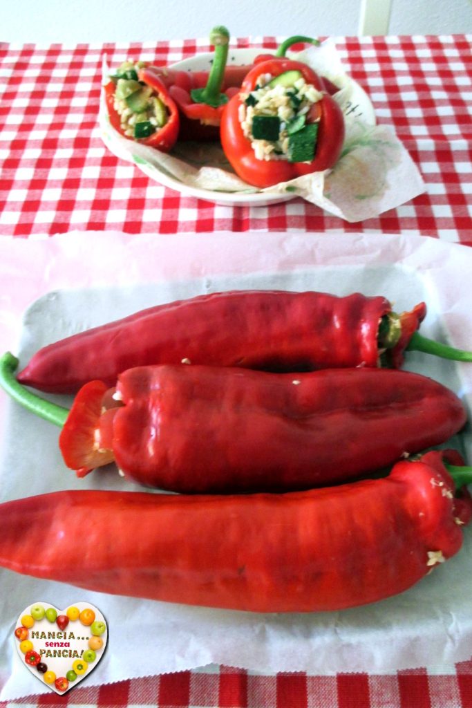 Poivrons farcis au thon et riz, Mange sans Ventre