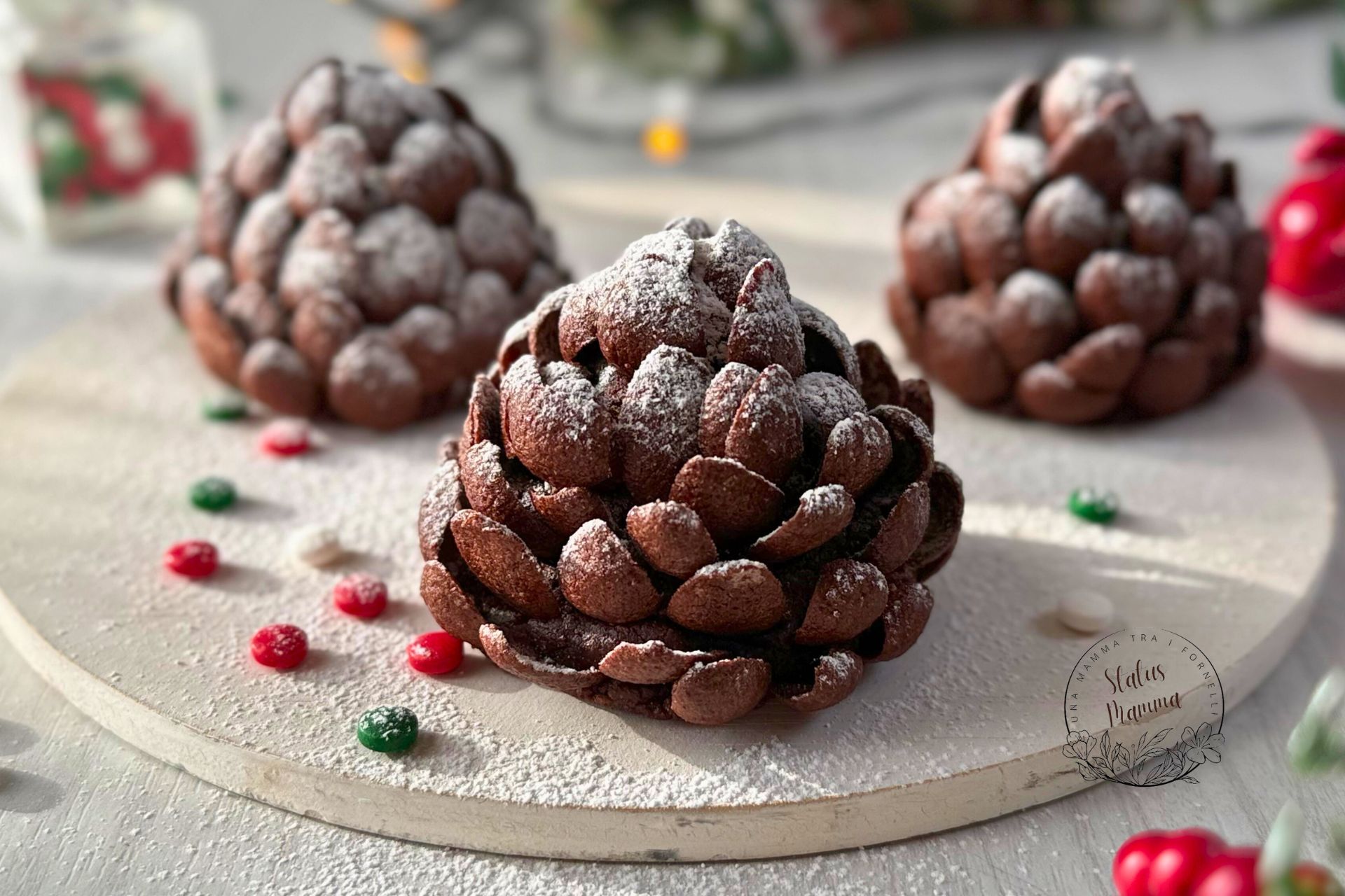 Pommes de pin de Noël – Gourmandises Délicieuses, Scéniques et Prêtes en un Instant