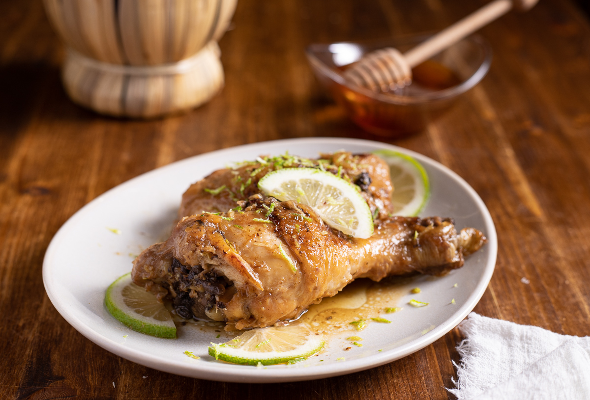 Poulet au citron et miel à la poêle