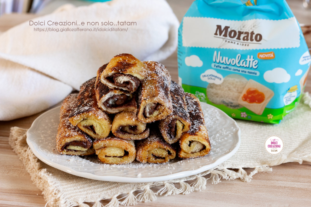 Roulés de pain et Nutella frits