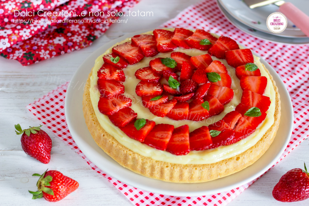 Tarte molle à la crème et aux fraises