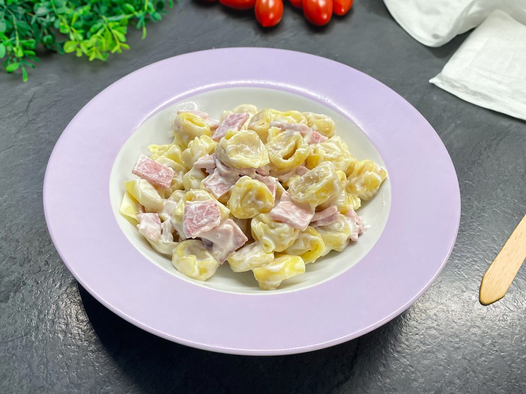 Tortellini au jambon et fromage à tartiner