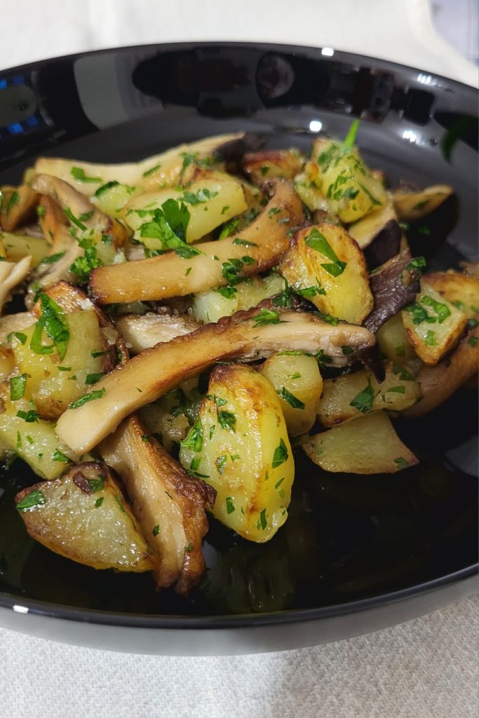 Champignons Cardoncelli et Pommes de Terre à la friteuse à air