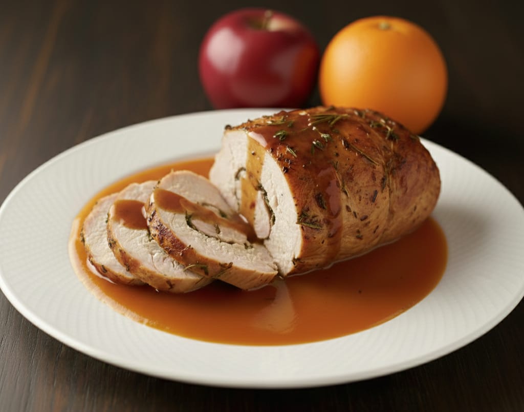 Dinde farcie aux pommes reinettes