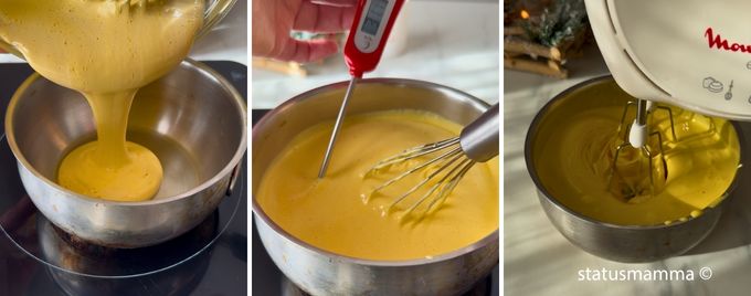 Zabaione au Marsala recette, cuisson, refroidissement