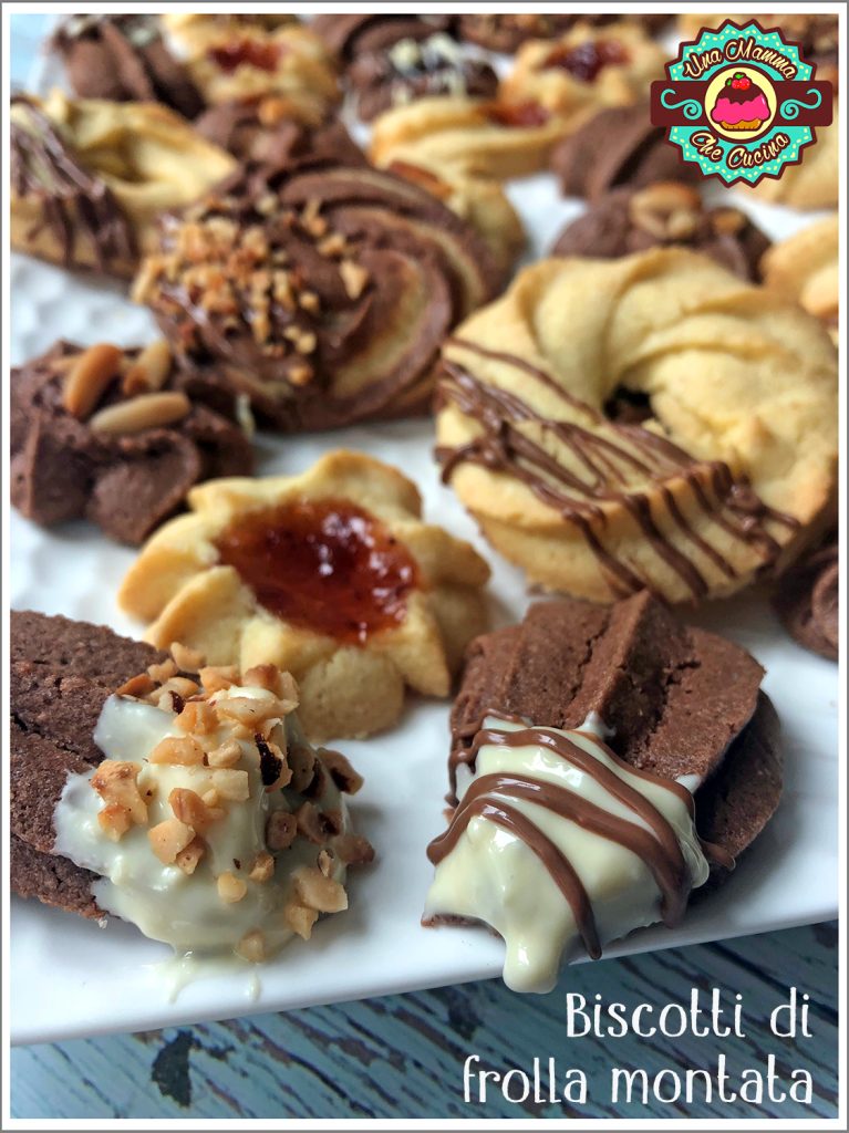 Biscuits assortis de pâte sablée montée