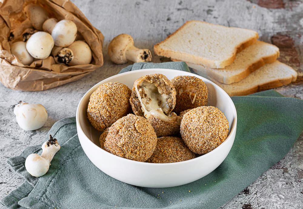 Boulettes de champignons et pain