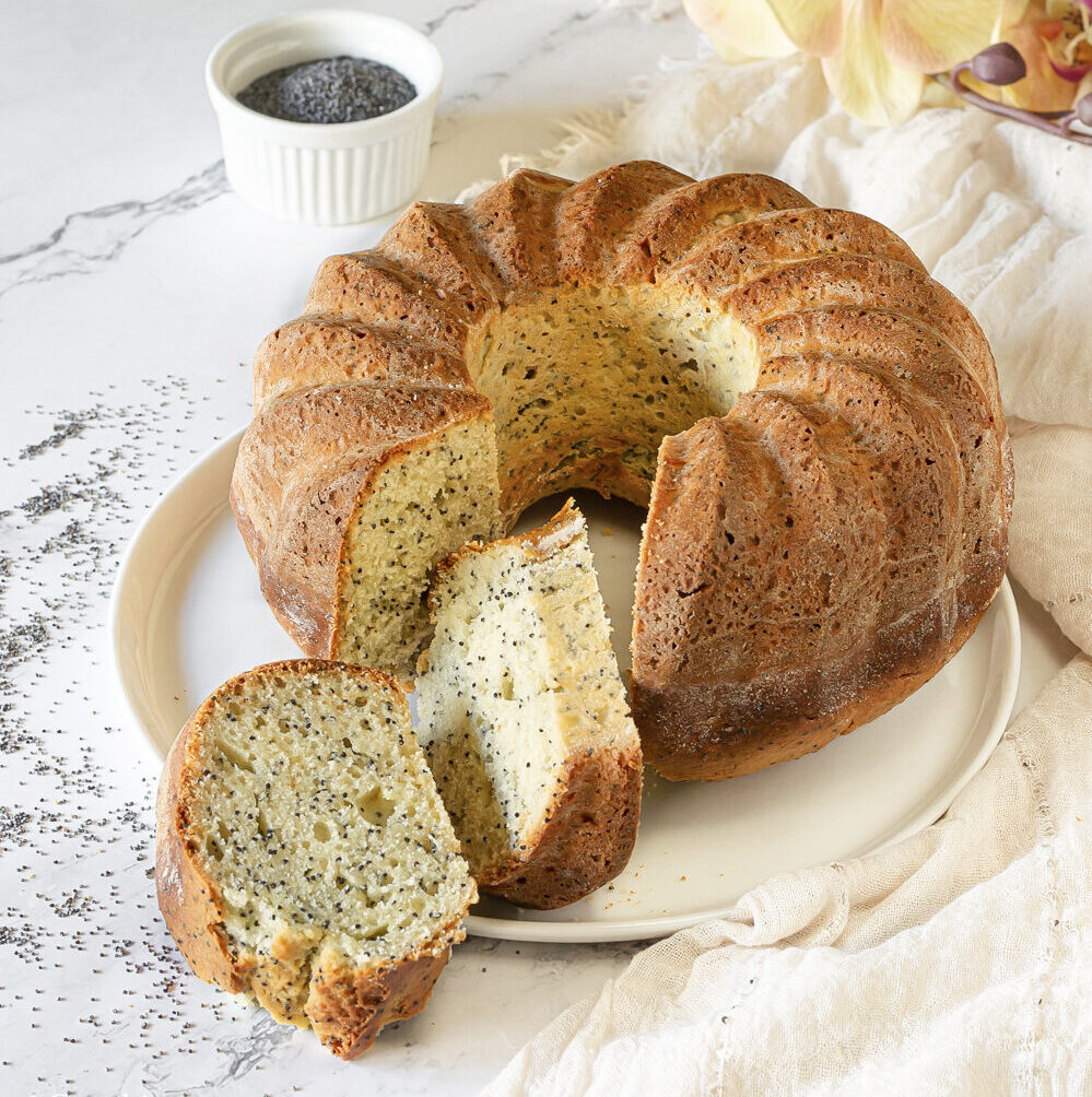 ciambellone ricotta et graines de pavot