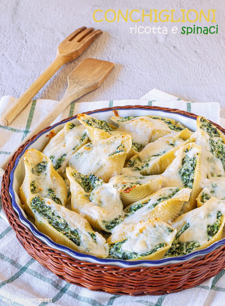 conchiglioni à la ricotta et aux épinards