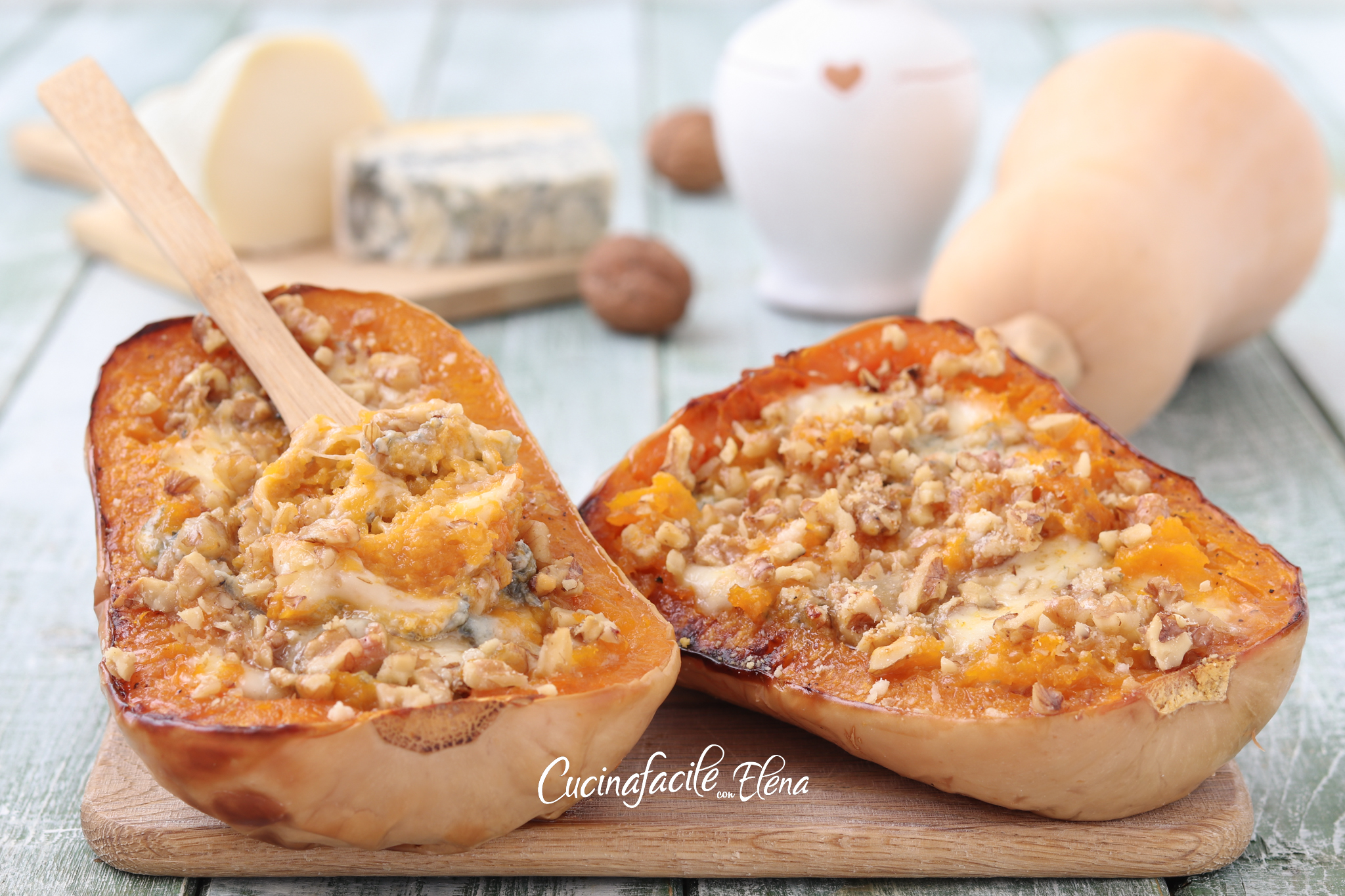 Courge farcie au four