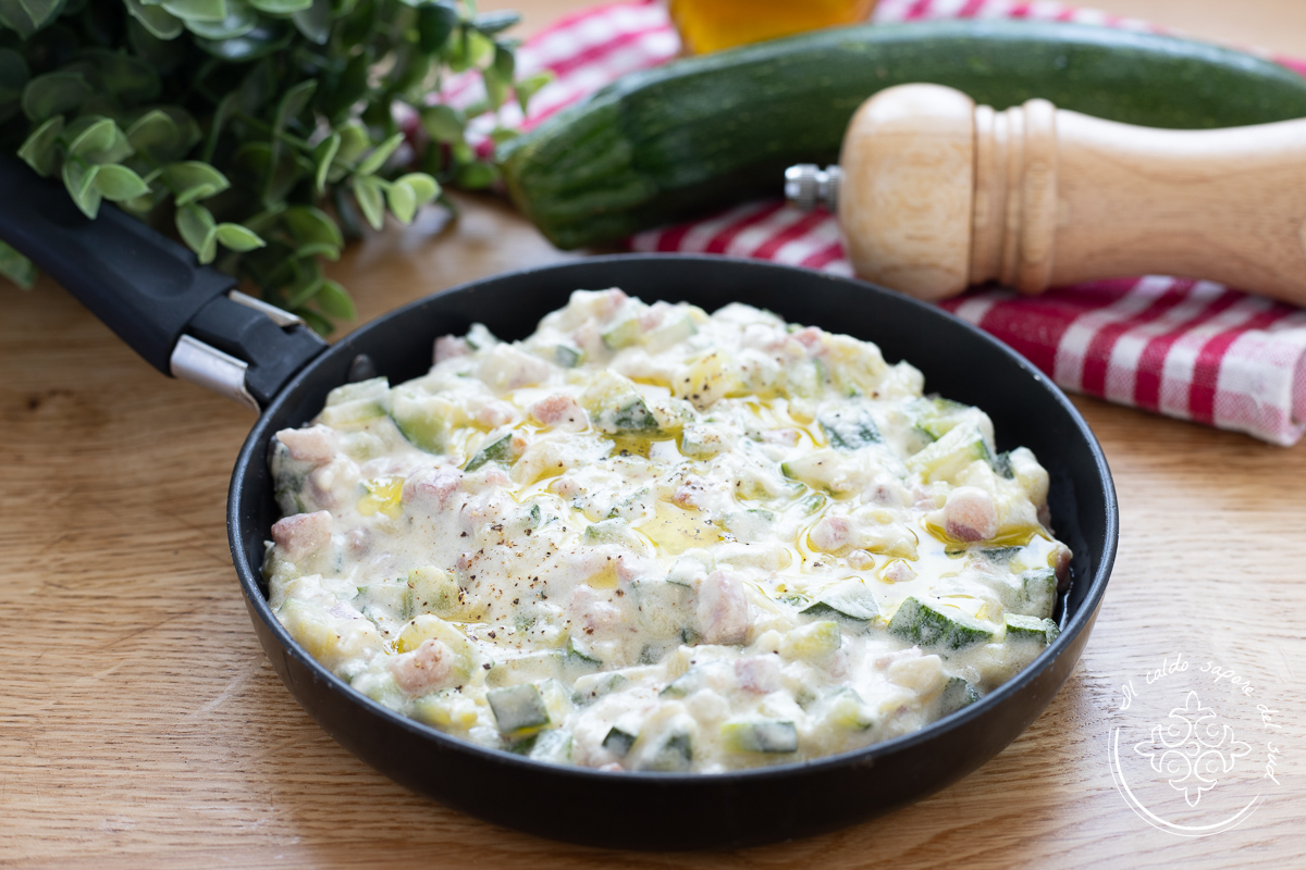 Courgettes, pancetta et crème