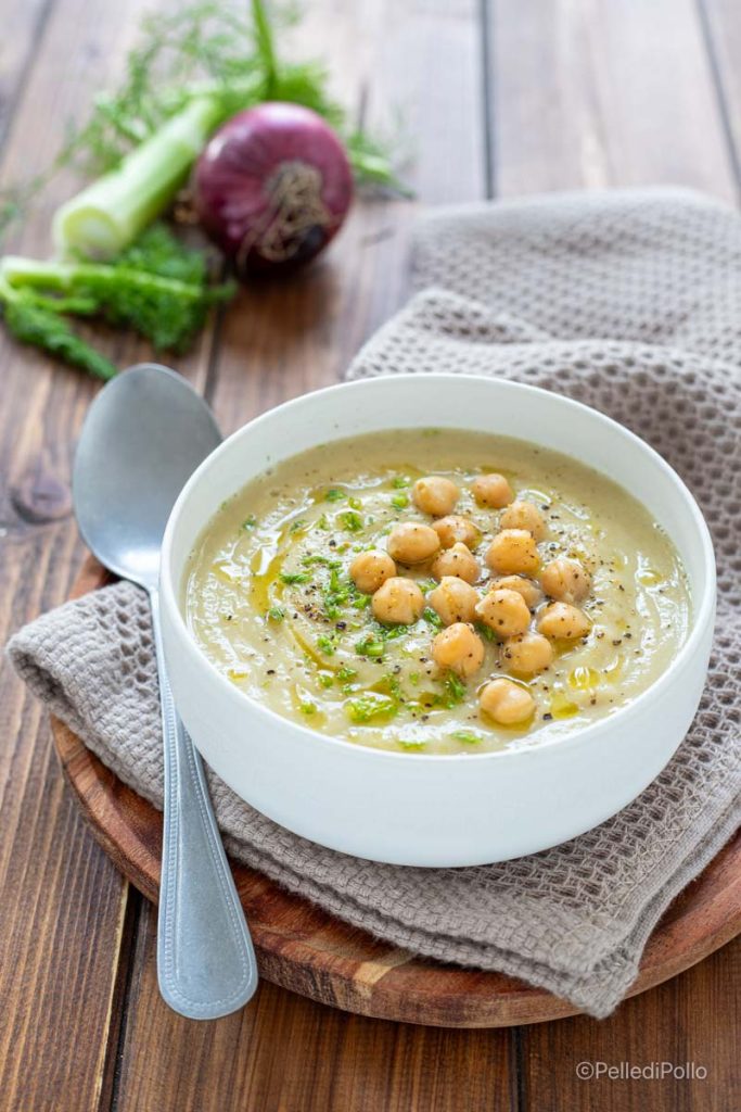 velouté de pois chiches et fenouils