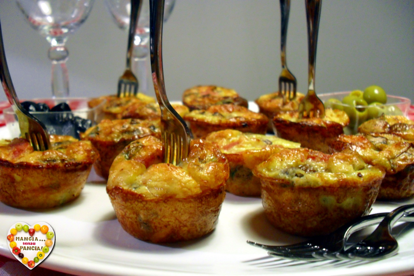 Mini omelettes aux champignons au four