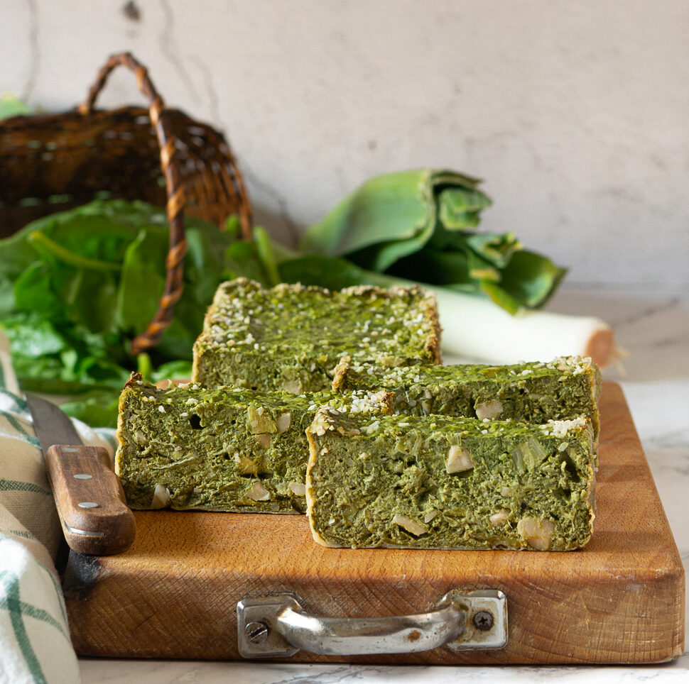 Flan vert d&rsquo;épinards, ricotta et poireaux