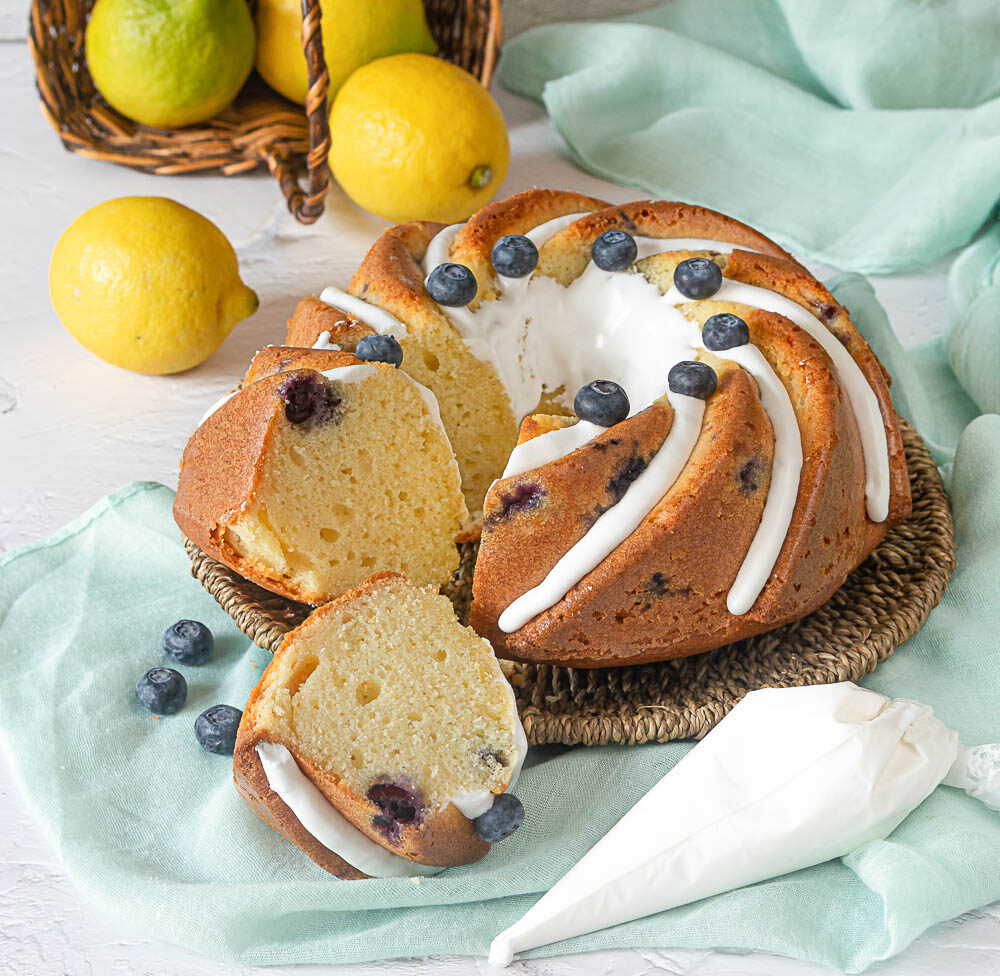 Gâteau au citron et aux myrtilles