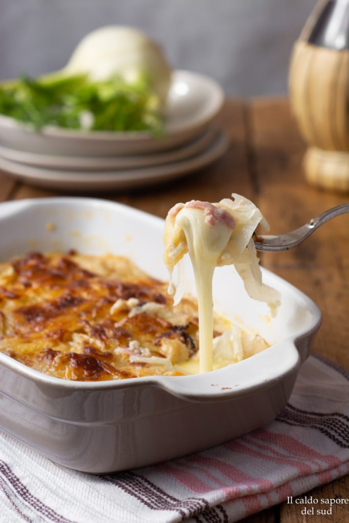 Gratin de fenouils sans béchamel au jambon et fromage