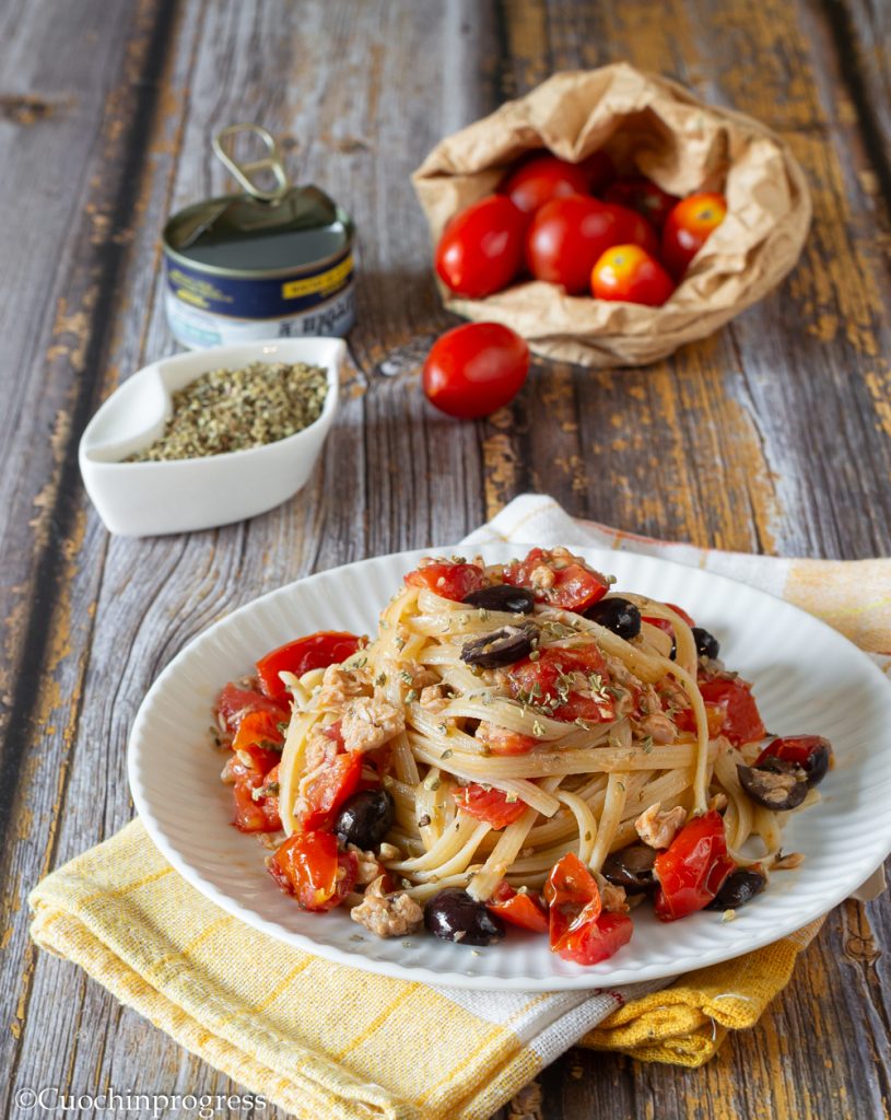 linguine thon et olives