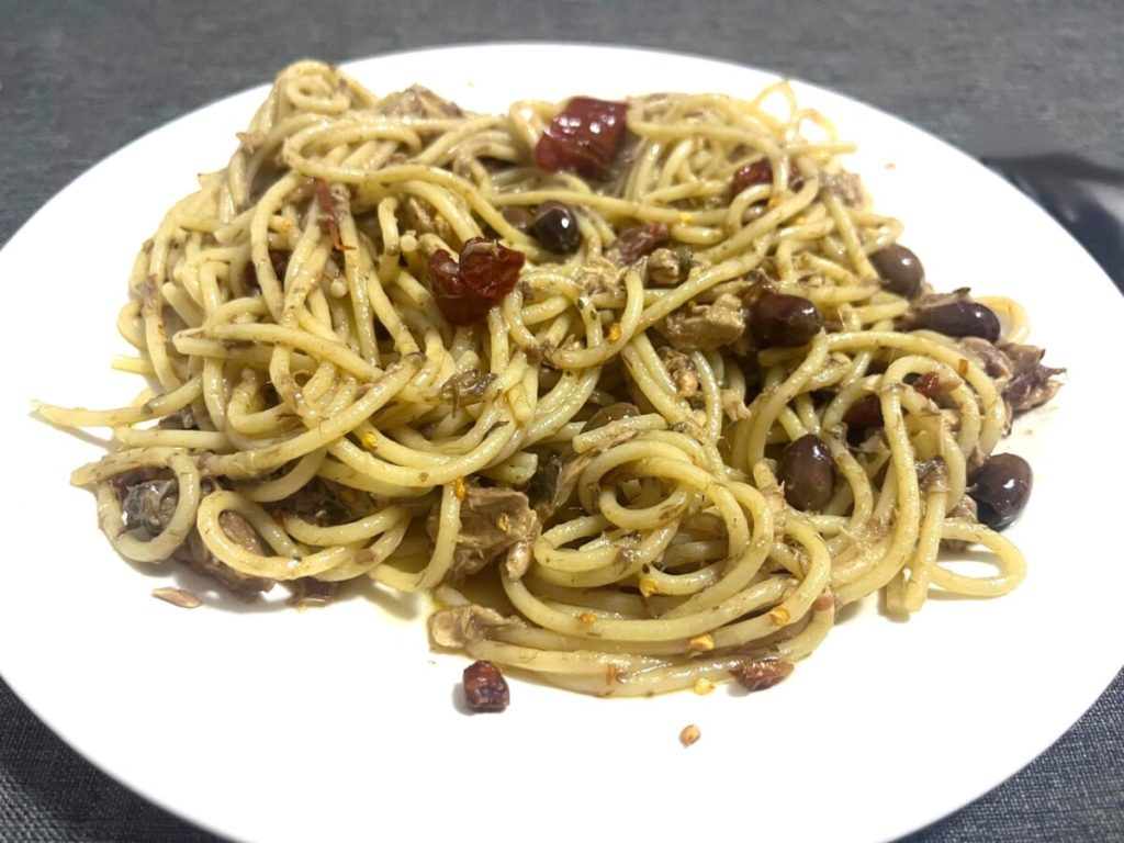 spaghettis au maquereau savoureux