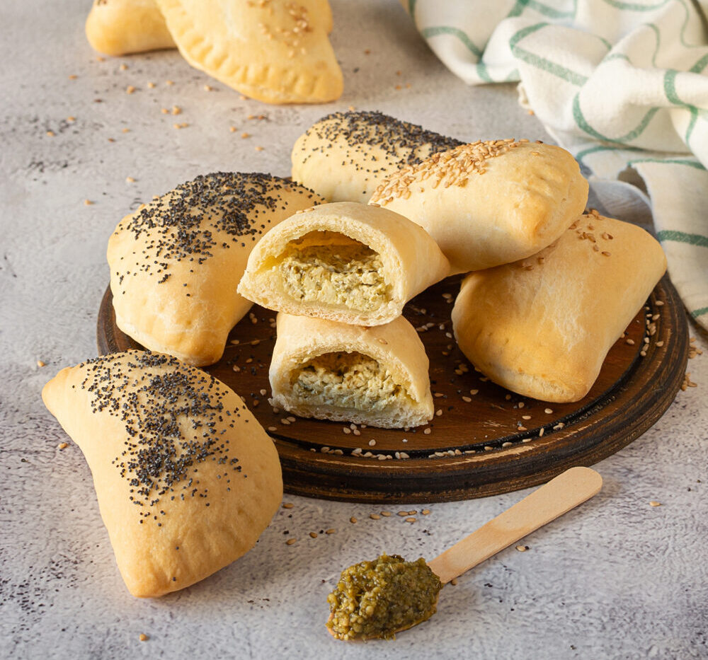 Mezzalunes de pizza au four avec Philadelphia et pesto