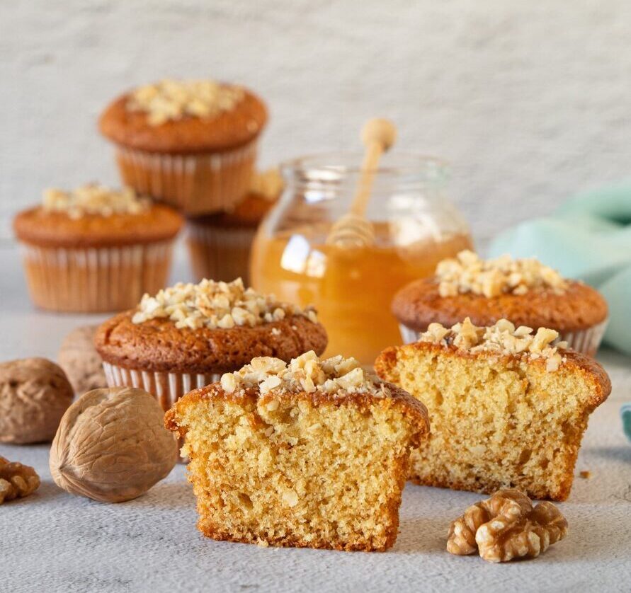 Muffin au miel et noix