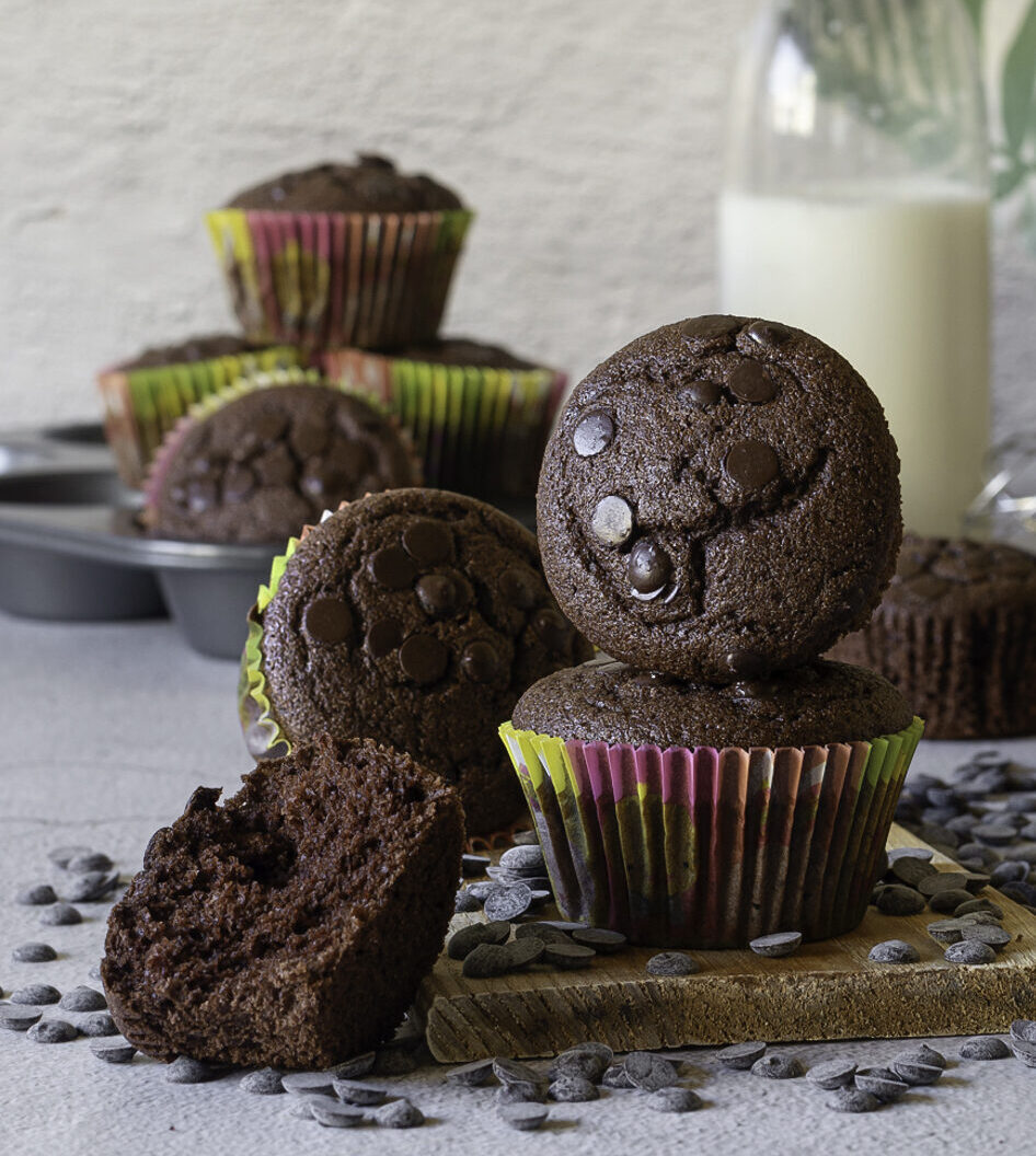 Muffins aux blancs d&rsquo;oeuf et chocolat super moelleux