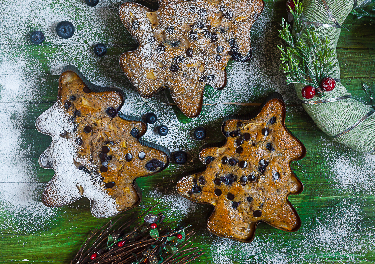 Muffins sapin de Noël