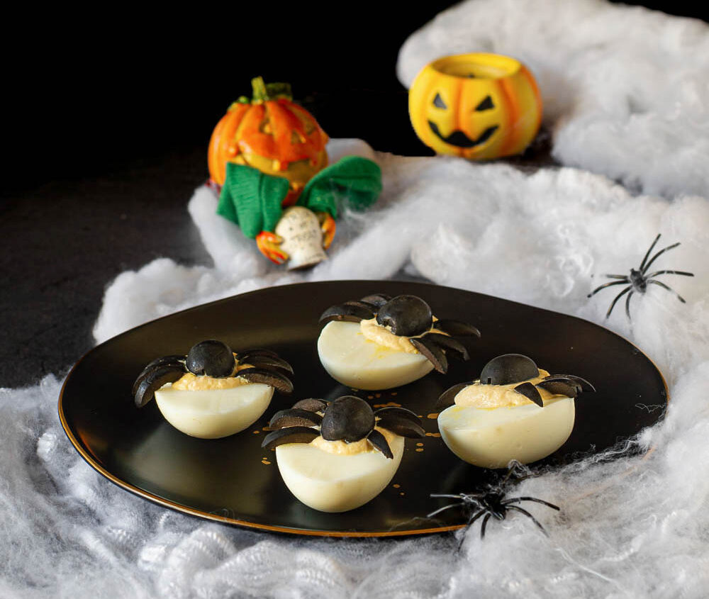 Oeufs farcis d&rsquo;Halloween