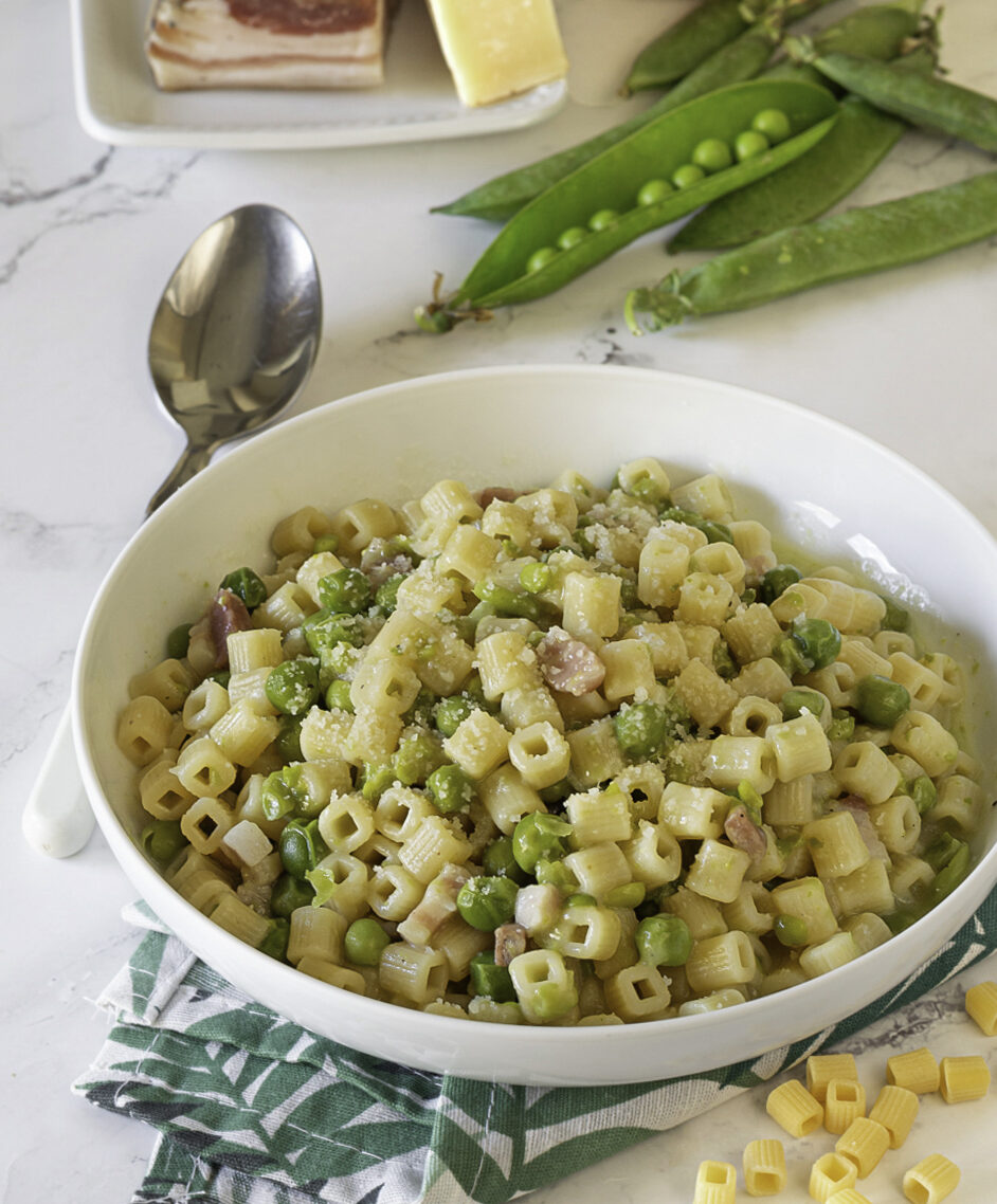 Pâtes aux petits pois à la napolitaine