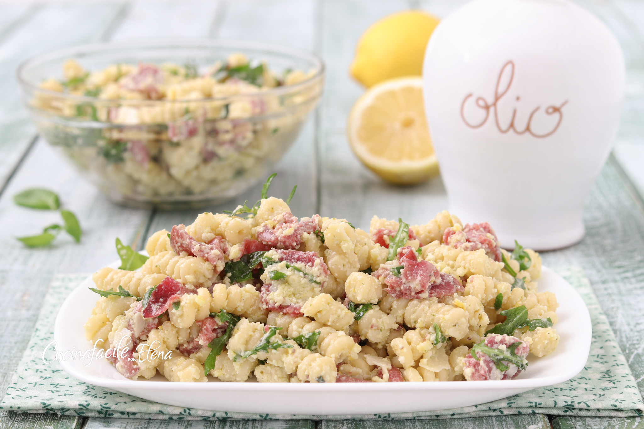 Pâtes froides au citron