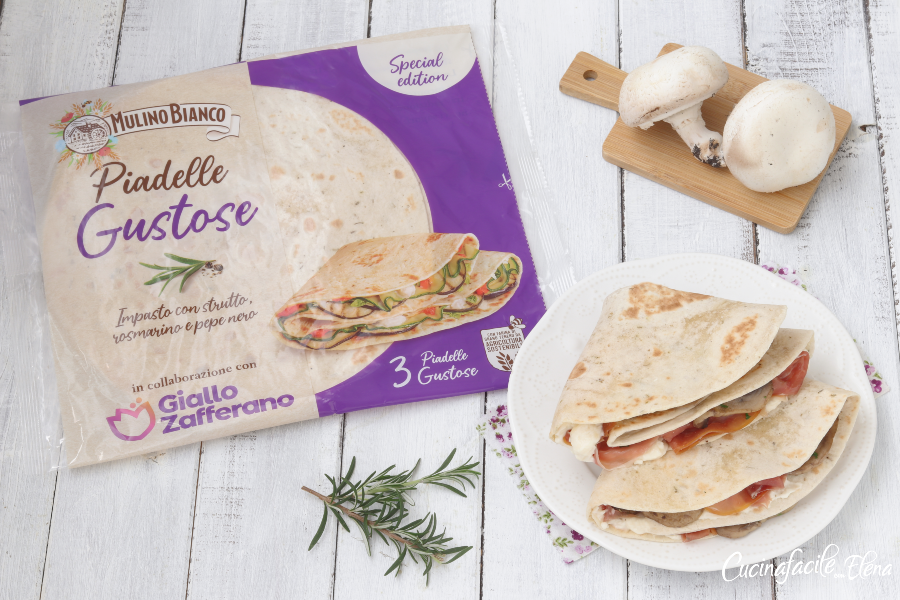 Piadelles aux champignons