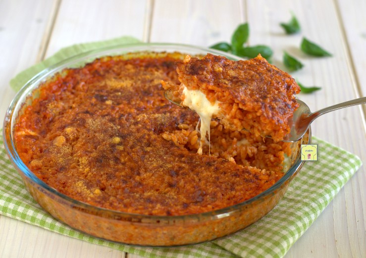 Pizza de riz au four