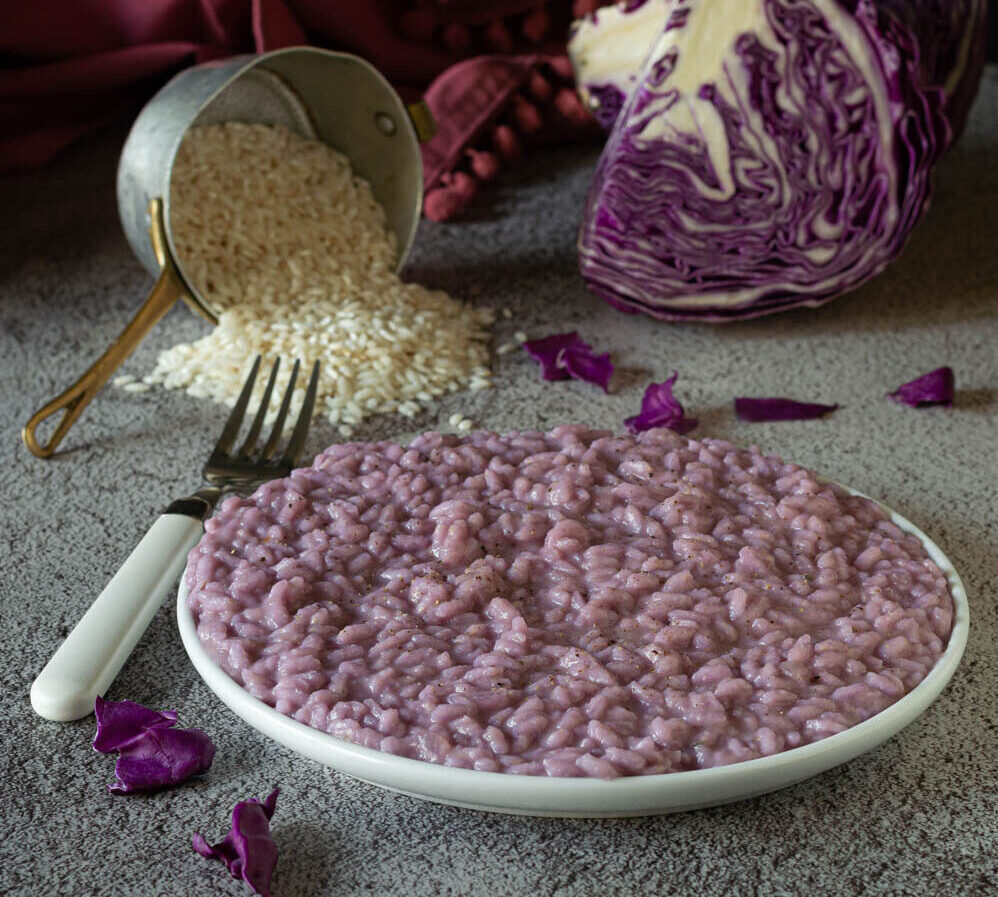 Risotto au chou violet